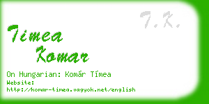 timea komar business card